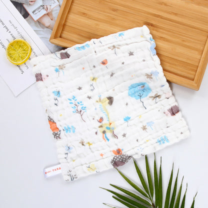 A 30 * 30 six-layer gauze square towel newborn baby towel face towel cotton yarn children's towel gauze saliva towel MOQ: 100PIECE - Mixbatch