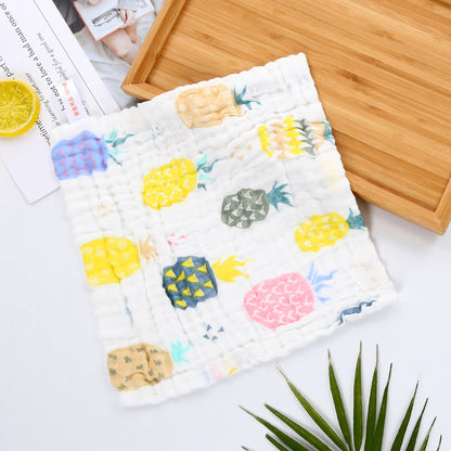 A 30 * 30 six-layer gauze square towel newborn baby towel face towel cotton yarn children's towel gauze saliva towel MOQ: 100PIECE - Mixbatch