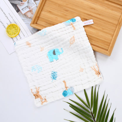 A 30 * 30 six-layer gauze square towel newborn baby towel face towel cotton yarn children's towel gauze saliva towel MOQ: 100PIECE - Mixbatch