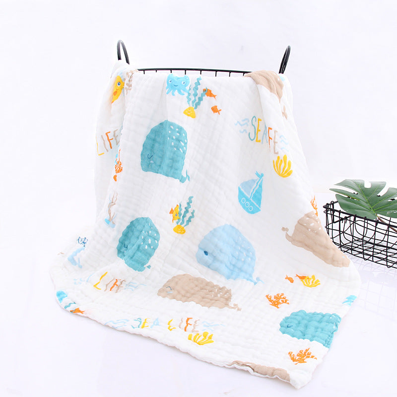 A 30 * 30 six-layer gauze square towel newborn baby towel face towel cotton yarn children's towel gauze saliva towel MOQ: 100PIECE - Mixbatch