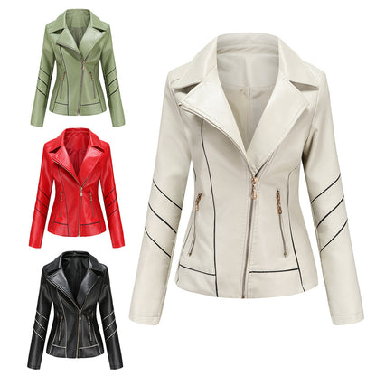 A Ladies PU Leather Jacket