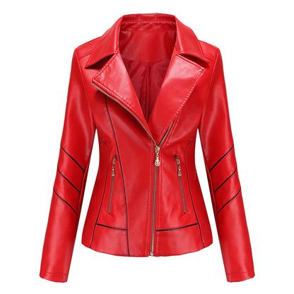 A Ladies PU Leather Jacket