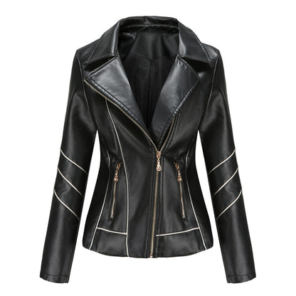 A Ladies PU Leather Jacket
