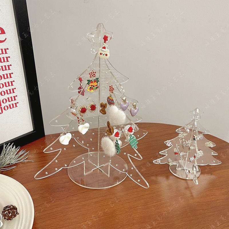 P Christmas tree acrylic jewelry storage