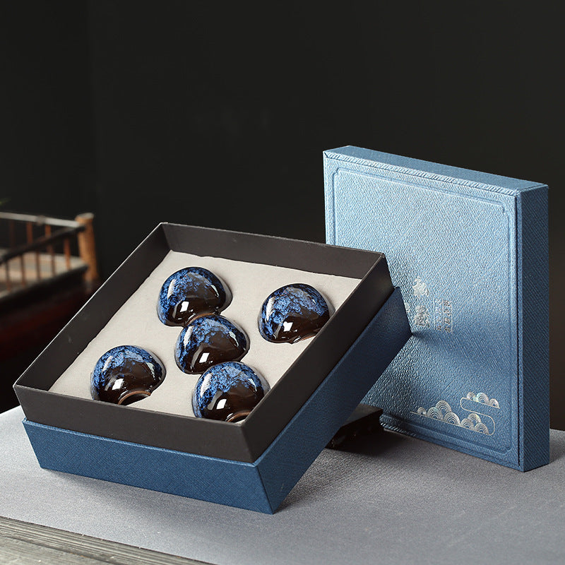 A ceramic teacup set