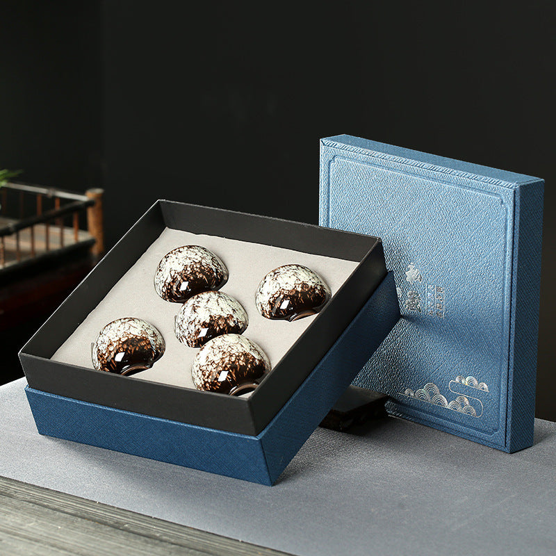 A ceramic teacup set