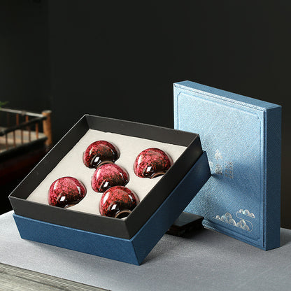 A ceramic teacup set