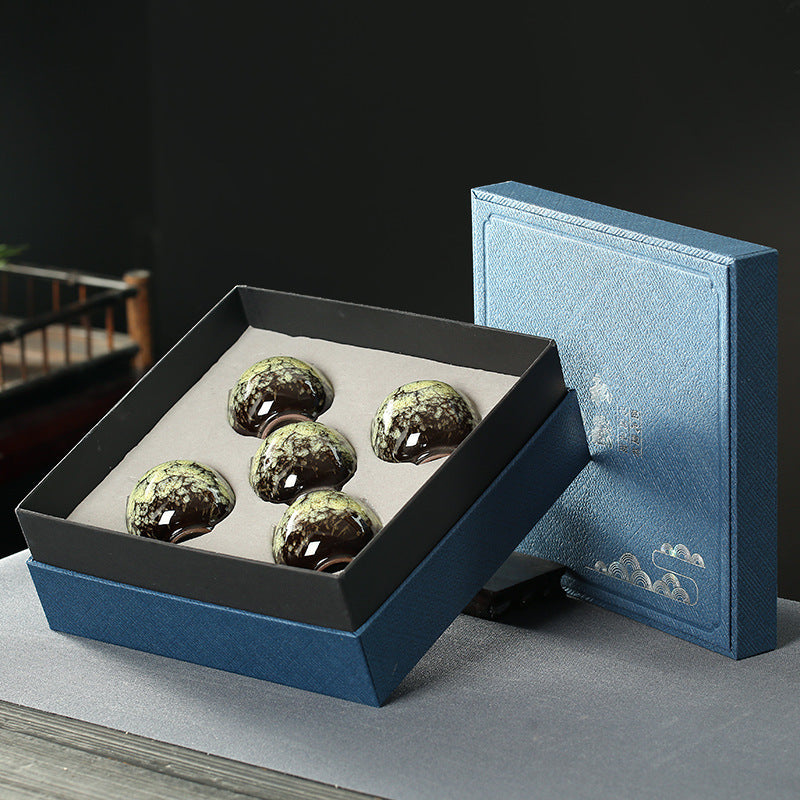 A ceramic teacup set