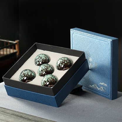 A ceramic teacup set