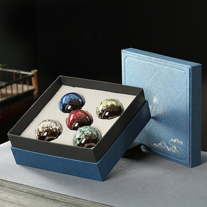 A ceramic teacup set