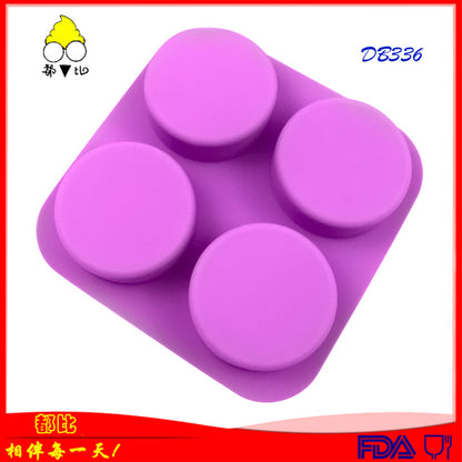 A all than, silicone cake mold 4 even round different flowers, chocolate mold DIY three-dimensional handmade aromatherapy soap mold MOQ;10 PIECE - Mixbatch