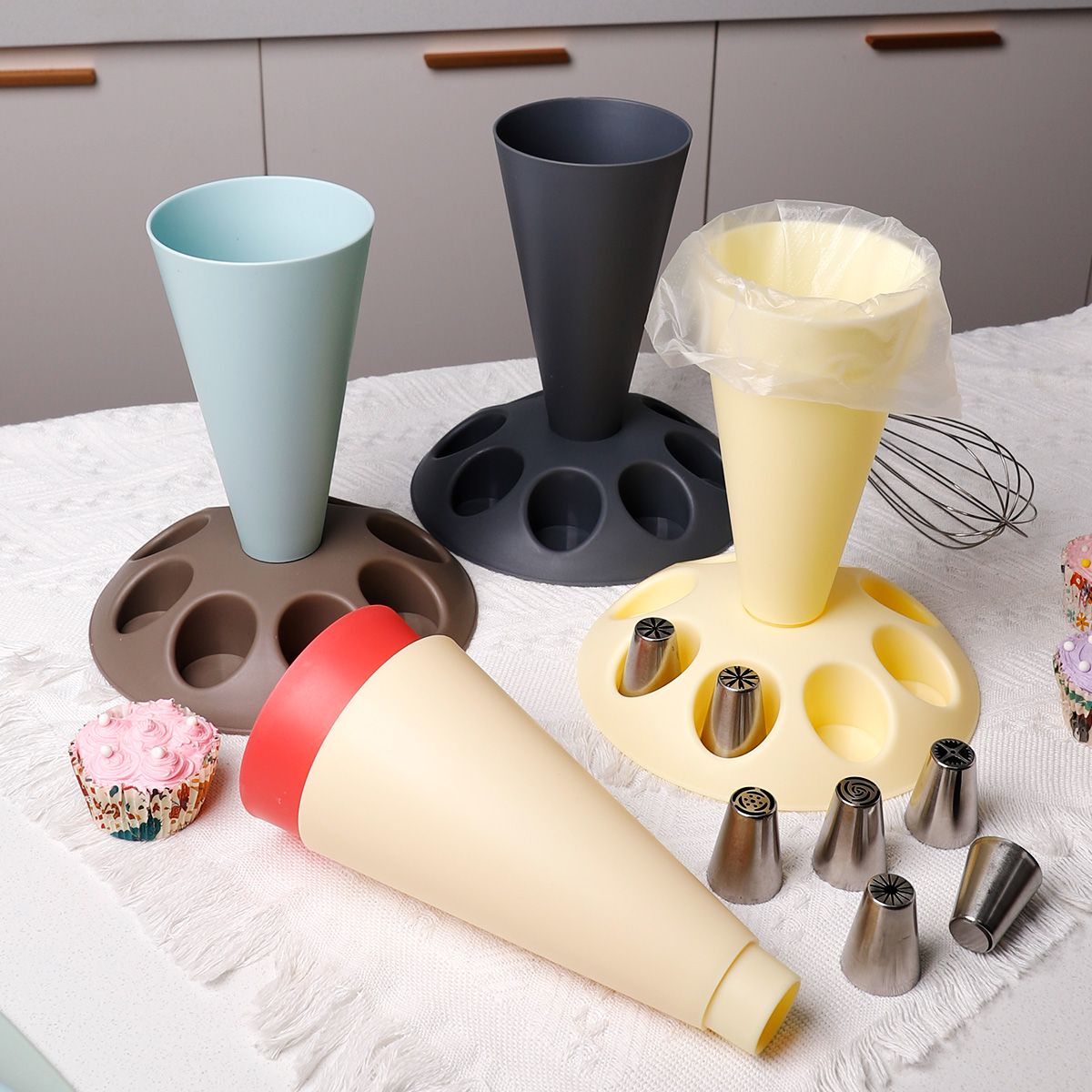 P piping bag piping nozzle storage rack