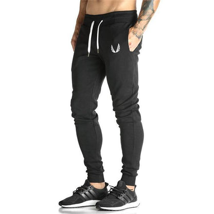 P Sports Men's Spring and Autumn Slim-fit Pants Running Training Tie Foot Embroidery Casual Elastic Slim-fit Cotton Pants