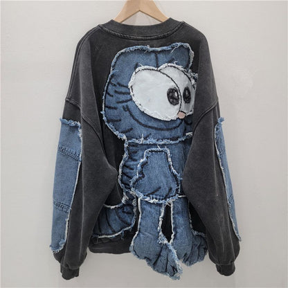 P color matching cloth sweater