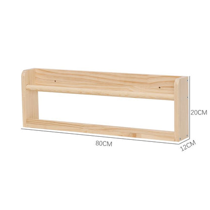 P Solid wood wall-mountedShelf Picture book shelf Children's bookshelf