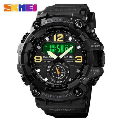 A Moment Beautiful Cool Men's Outdoor Sports Watch Large Dial Multifunctional Waterproof Electronic Watch Men's Wholesale
