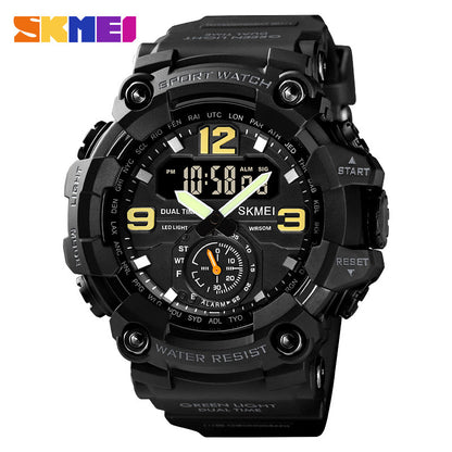 A Moment Beautiful Cool Men's Outdoor Sports Watch Large Dial Multifunctional Waterproof Electronic Watch Men's Wholesale