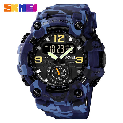 A Moment Beautiful Cool Men's Outdoor Sports Watch Large Dial Multifunctional Waterproof Electronic Watch Men's Wholesale