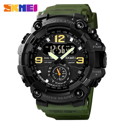A Moment Beautiful Cool Men's Outdoor Sports Watch Large Dial Multifunctional Waterproof Electronic Watch Men's Wholesale