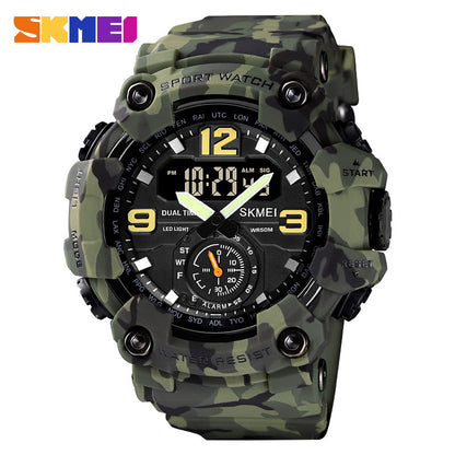 A Moment Beautiful Cool Men's Outdoor Sports Watch Large Dial Multifunctional Waterproof Electronic Watch Men's Wholesale