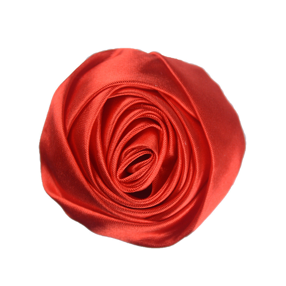A 5.5cm satin silk cloth rose bud DIY hand bouquet corsage jewelry display case decorative jewelry flower head - Mixbatch