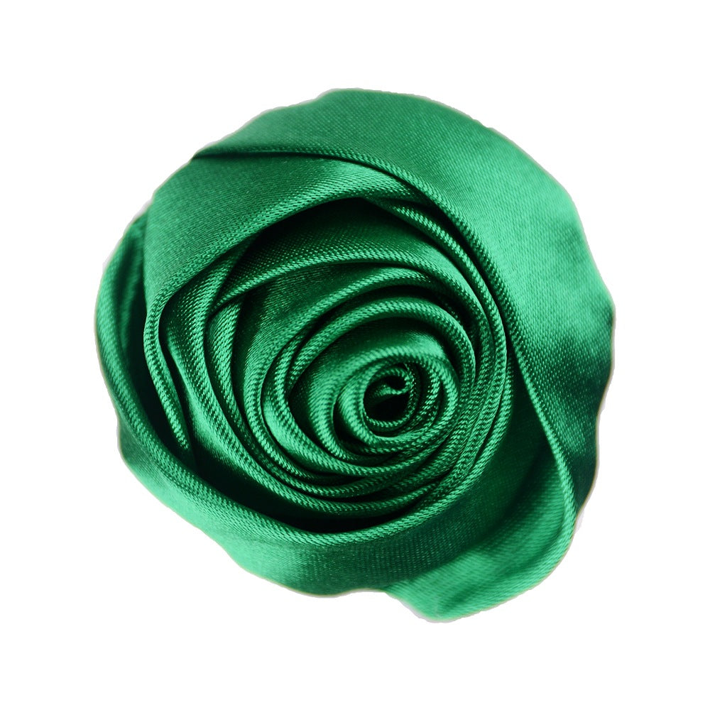 A 5.5cm satin silk cloth rose bud DIY hand bouquet corsage jewelry display case decorative jewelry flower head - Mixbatch