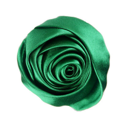A 5.5cm satin silk cloth rose bud DIY hand bouquet corsage jewelry display case decorative jewelry flower head - Mixbatch