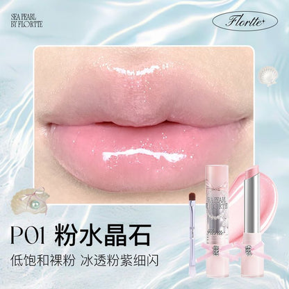 P flower Loria glass sea powder tube series solid lip gloss mirror lip glaze
