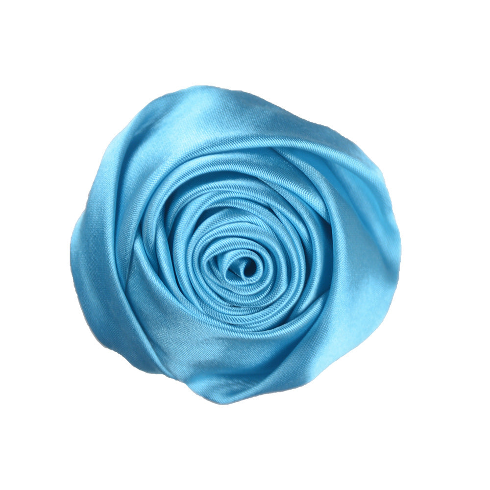 A 5.5cm satin silk cloth rose bud DIY hand bouquet corsage jewelry display case decorative jewelry flower head - Mixbatch