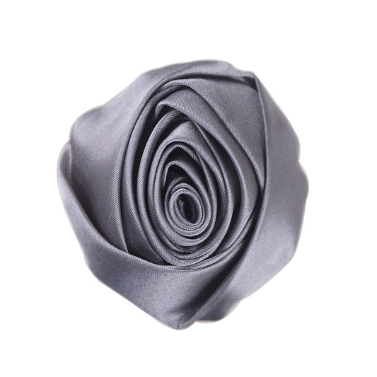 A 5.5cm satin silk cloth rose bud DIY hand bouquet corsage jewelry display case decorative jewelry flower head - Mixbatch