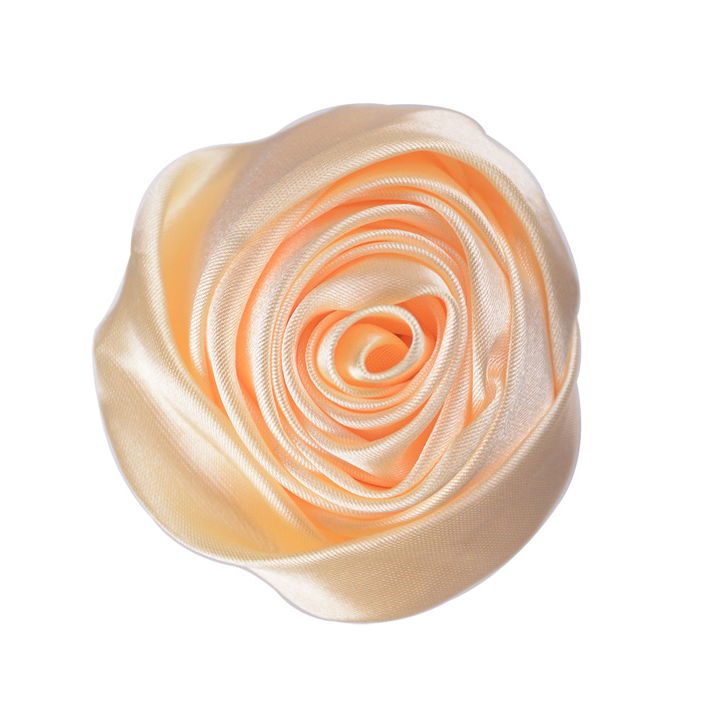 A 5.5cm satin silk cloth rose bud DIY hand bouquet corsage jewelry display case decorative jewelry flower head - Mixbatch