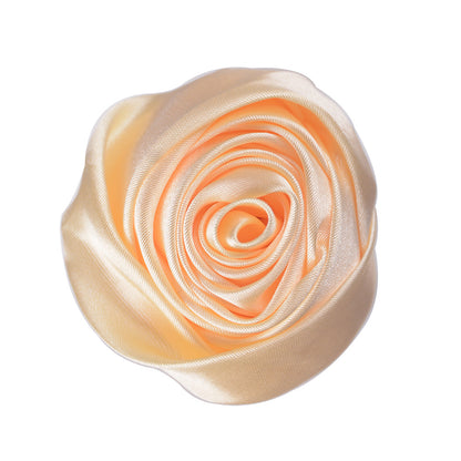 A 5.5cm satin silk cloth rose bud DIY hand bouquet corsage jewelry display case decorative jewelry flower head - Mixbatch