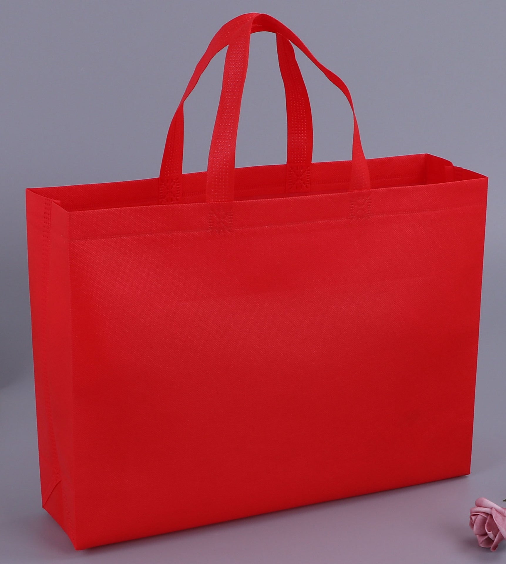 A Non-woven bag custom spot blank thickened takeaway packing bag shoe shopping tote bag packaging bag wholesale MOQ: 200PIECE - Mixbatch