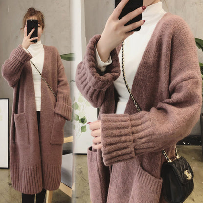 A knit sweater jacket
