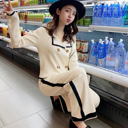 A women's knitted suit
