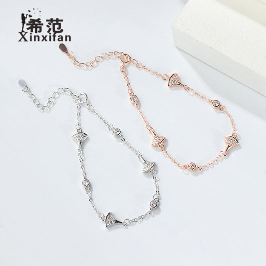 A S925 Sterling Silver Fan Bracelet