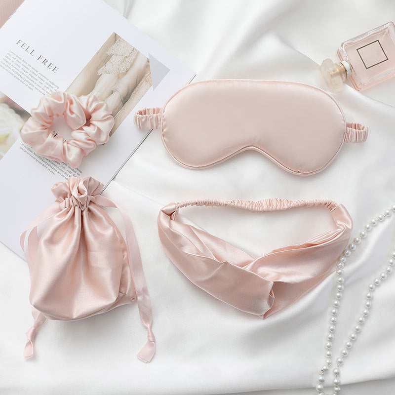 A four-piece set of blindfold hair band