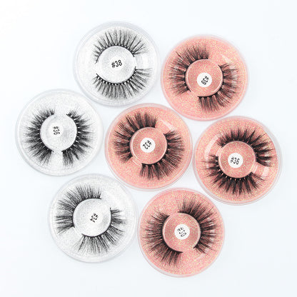 A European and American natural cross-border 3d imitation mink hair soft and thick pure handmade false eyelashes three-dimensional curled eyelashes - Mixbatch