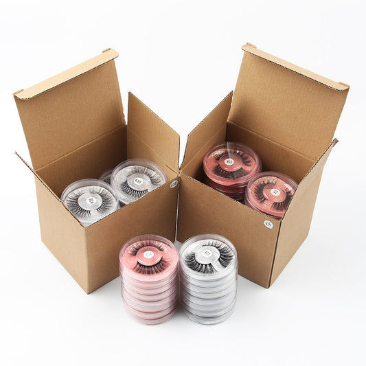 A European and American natural cross-border 3d imitation mink hair soft and thick pure handmade false eyelashes three-dimensional curled eyelashes - Mixbatch