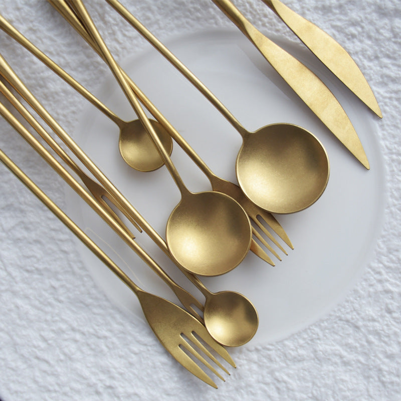 A stainless steel cutlery