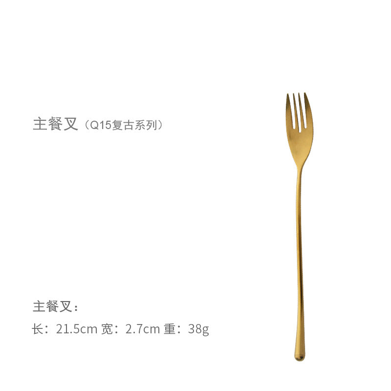 A stainless steel cutlery