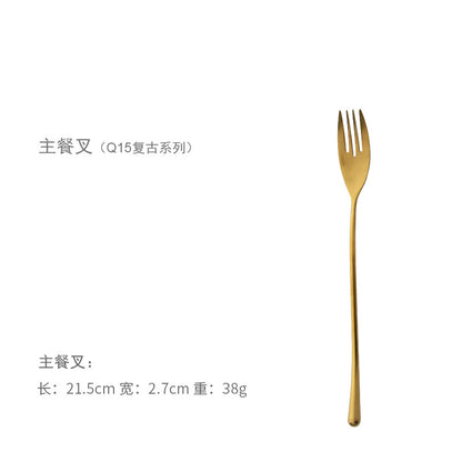 A stainless steel cutlery