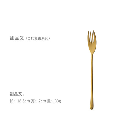 A stainless steel cutlery