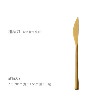 A stainless steel cutlery