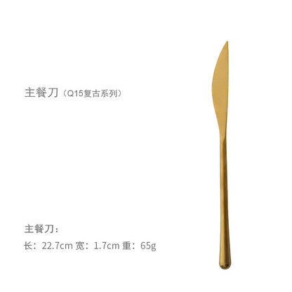 A stainless steel cutlery