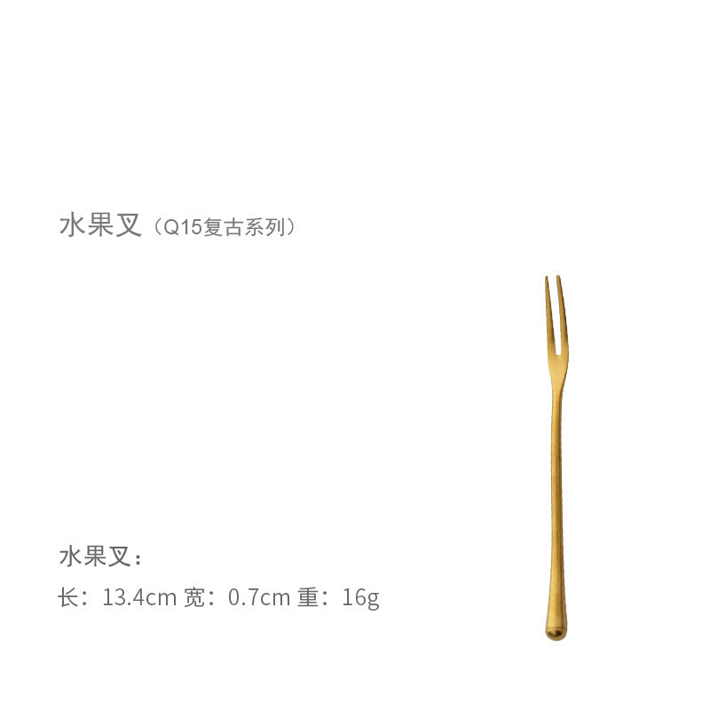 A stainless steel cutlery