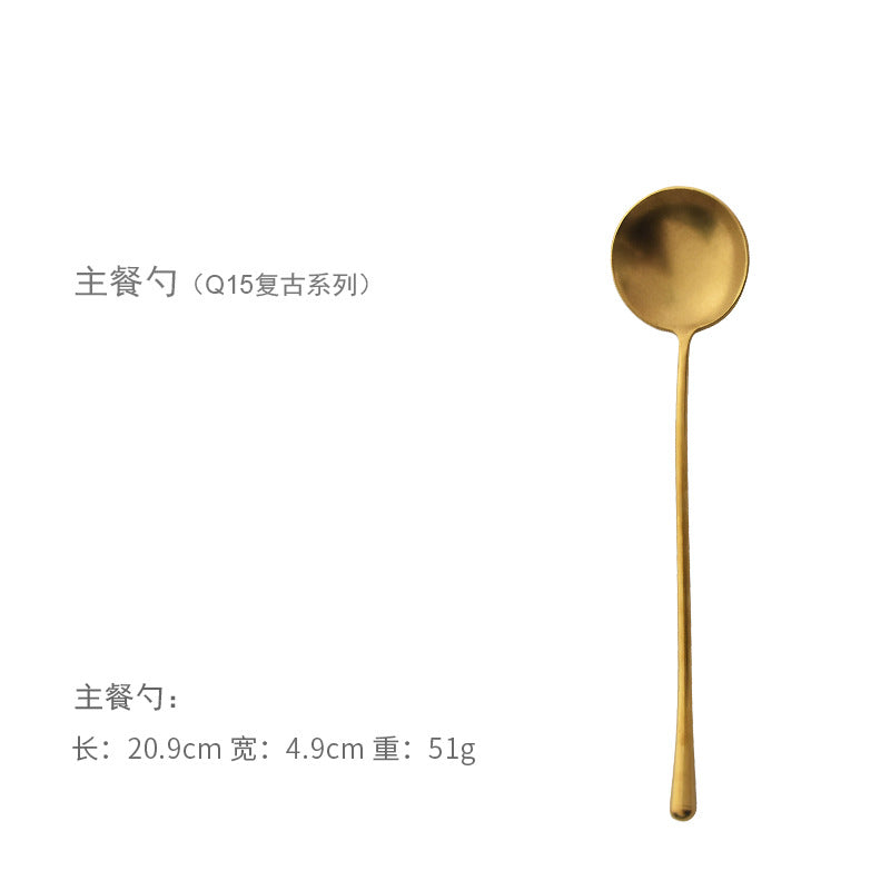 A stainless steel cutlery