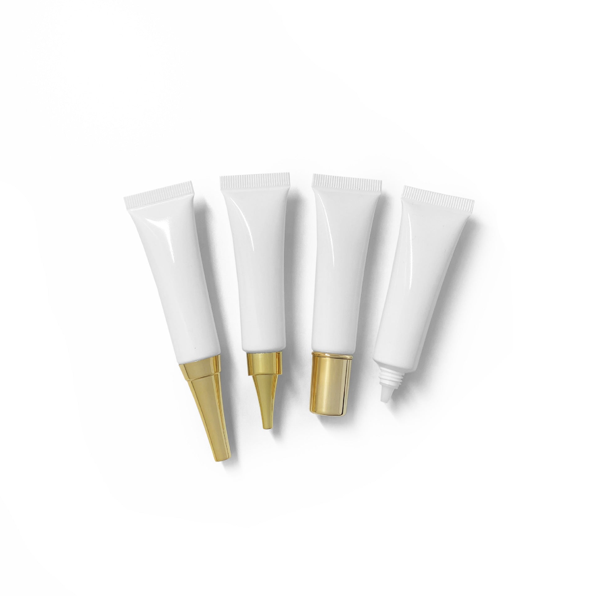 A [Spot] White 15g cosmetic hose 15ml trial sub-bottle pointed hose eye cream PE plastic bottle - Mixbatch
