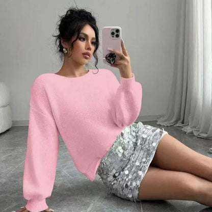 P sequined bow sweater