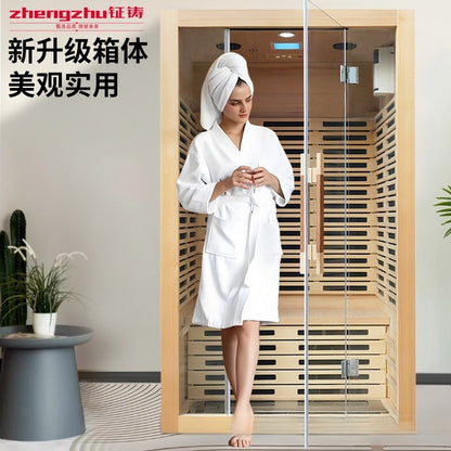 A steam room light wave energy